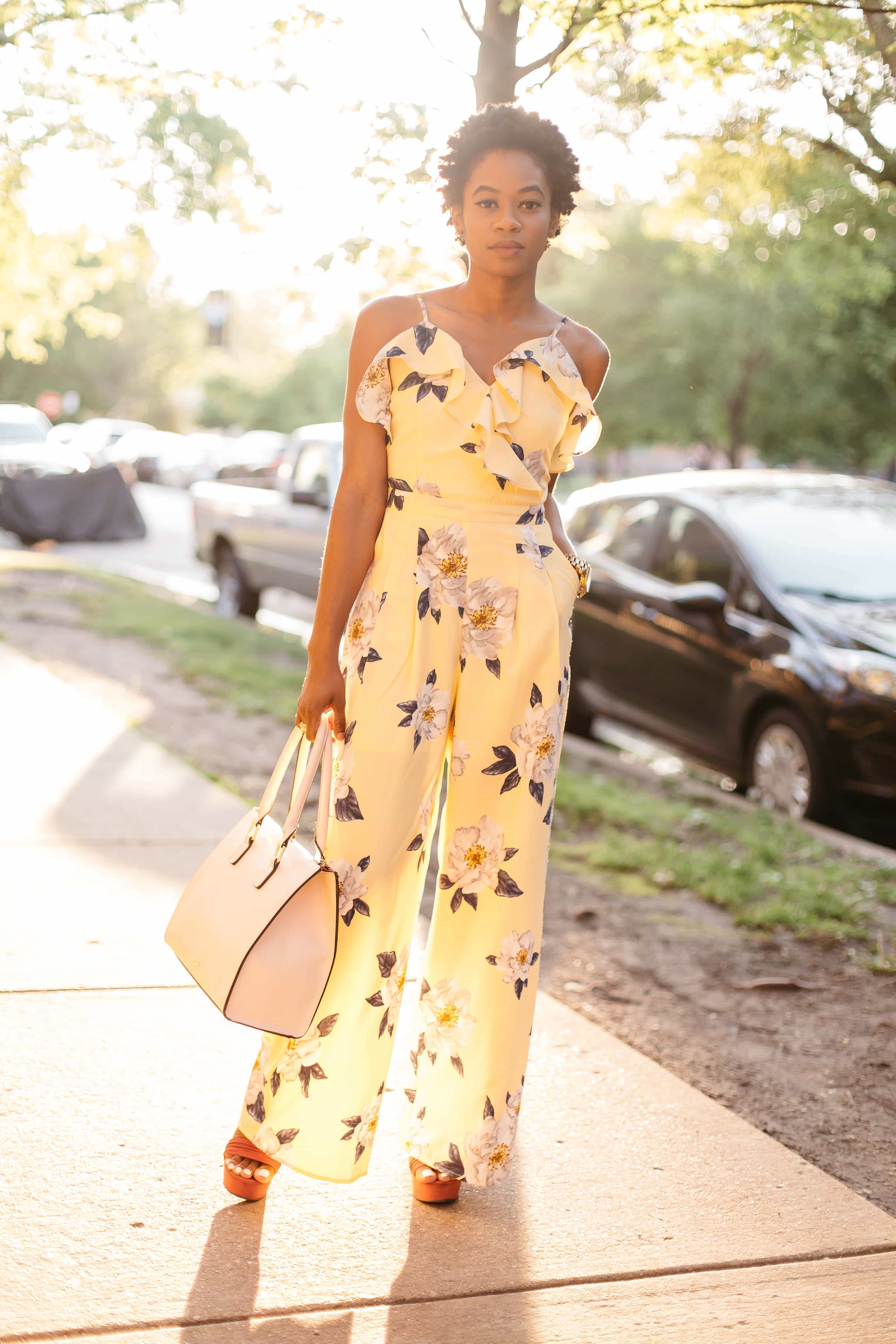 Floral Jumper and ALDO bag