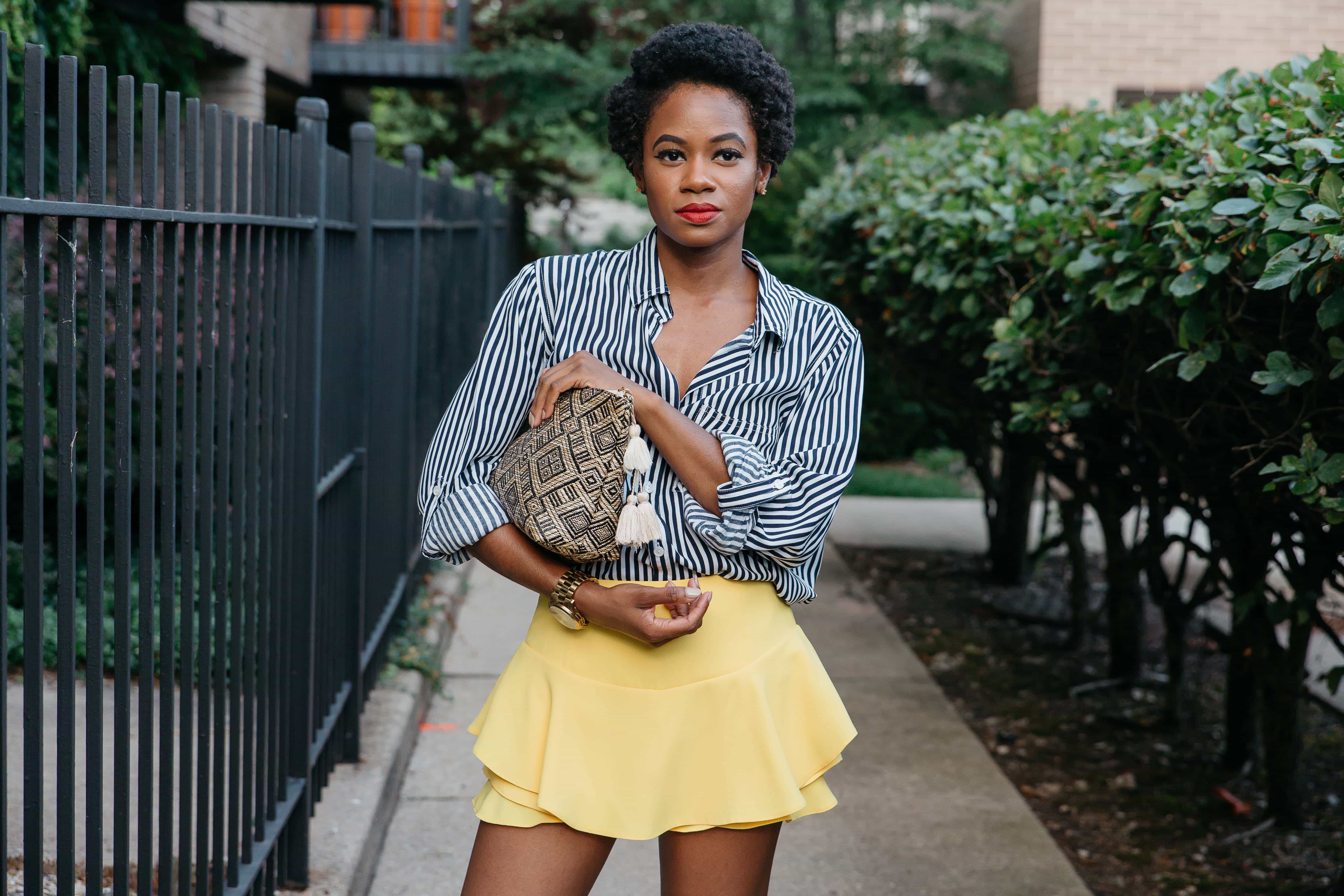 Zara Yellow Skort and Marshalls Shirt 1