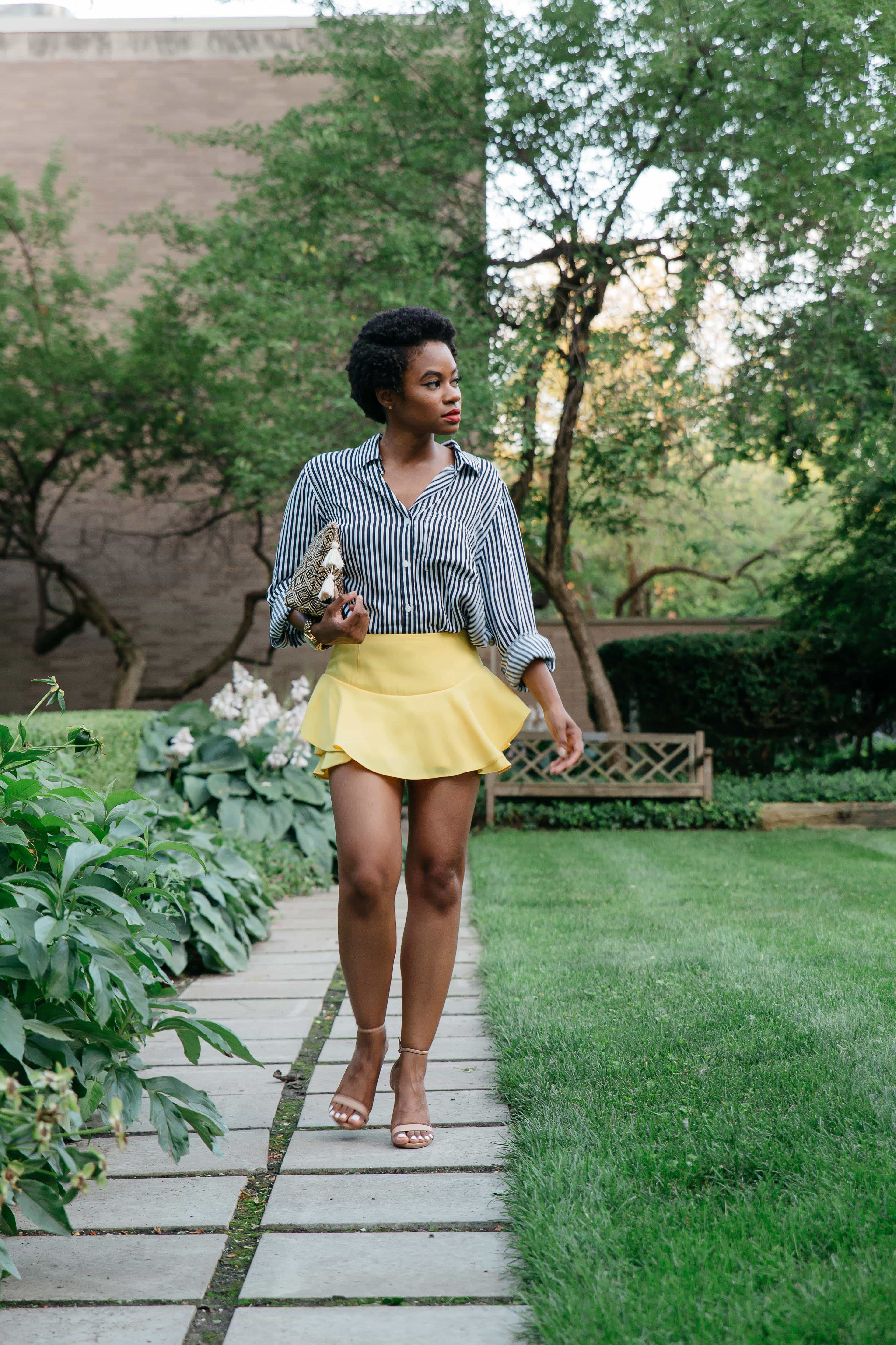 Zara Yellow Skort and Marshalls Shirt 2