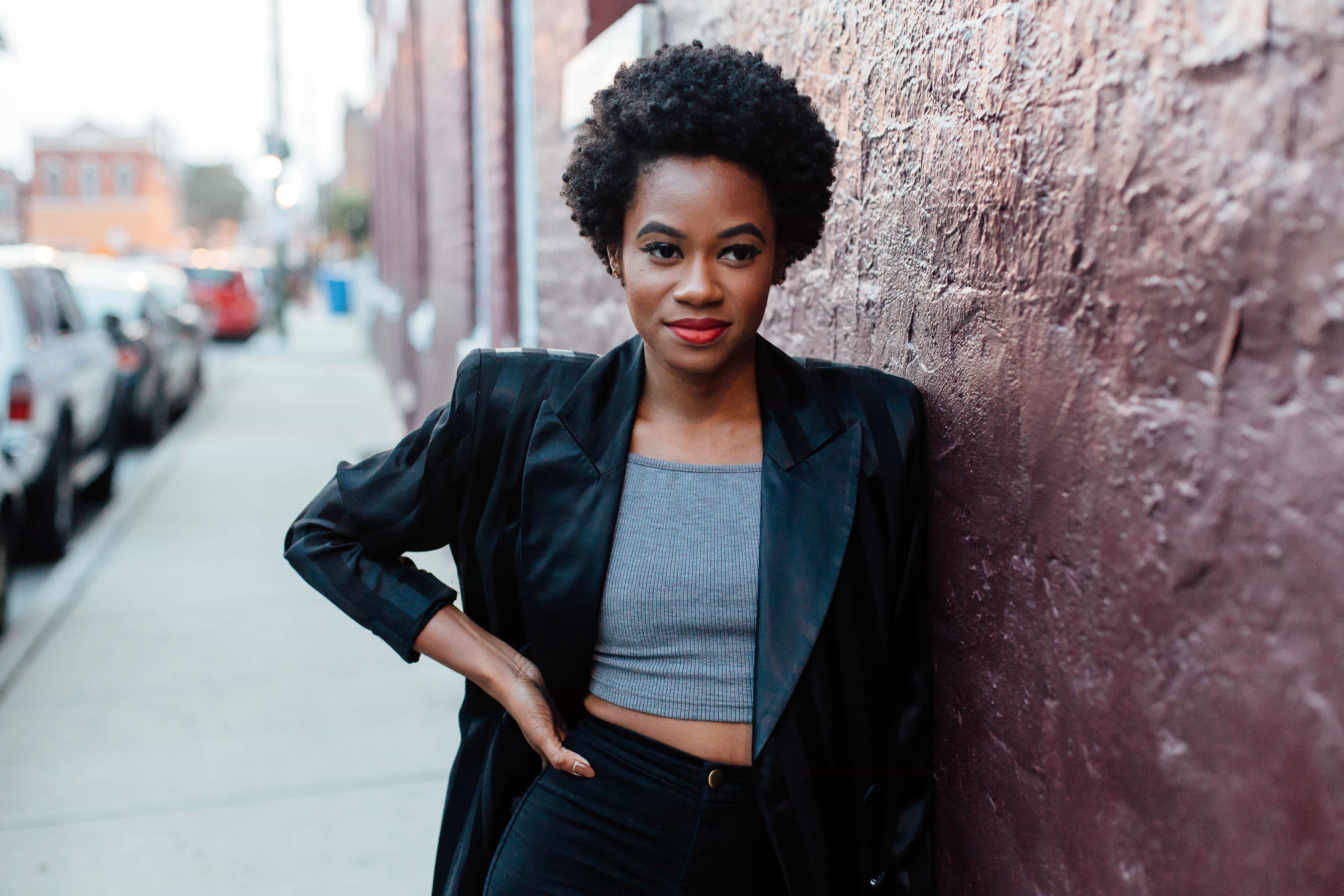 Black Blazer and Crop Top 