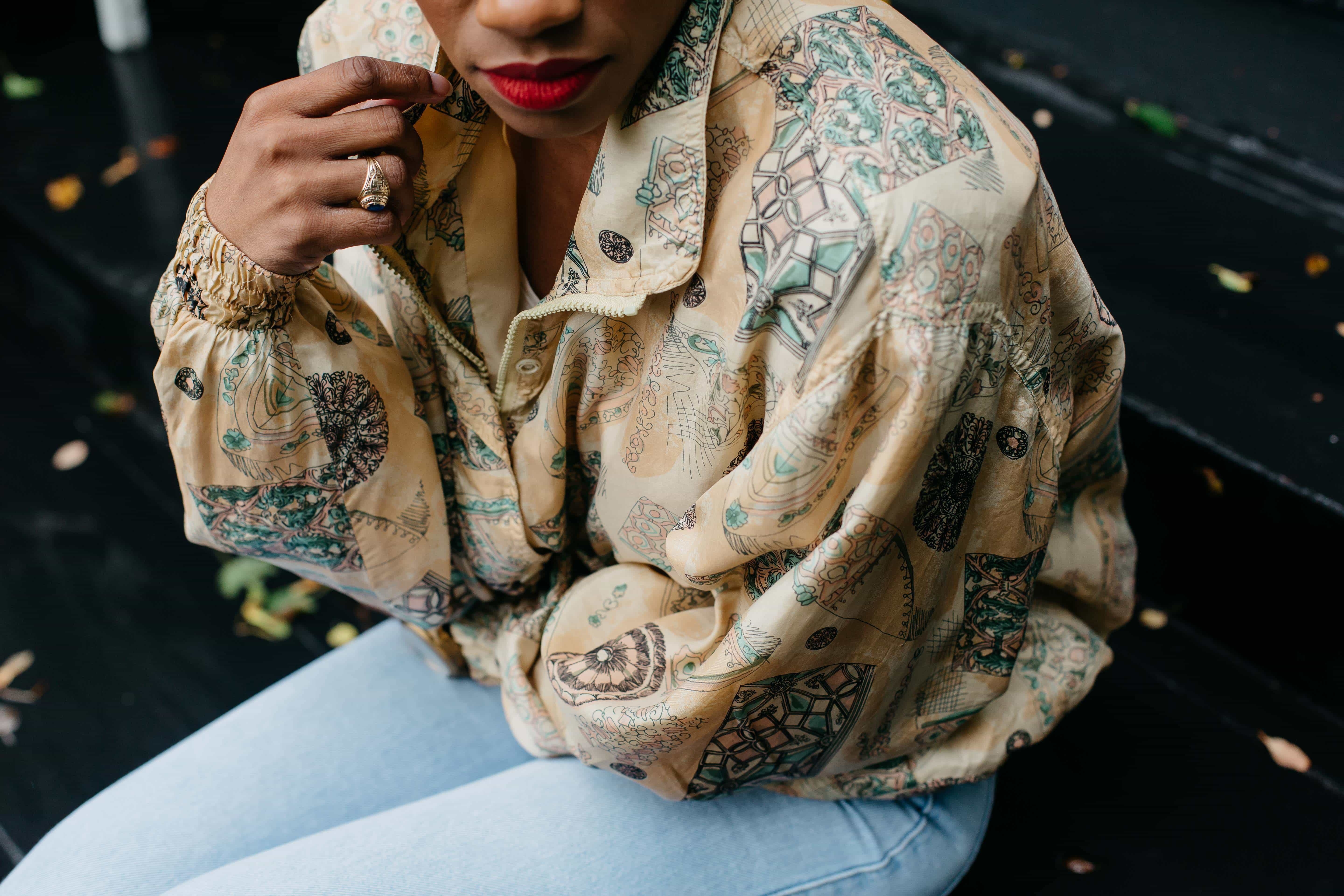 Vintage Silk Bomber 4