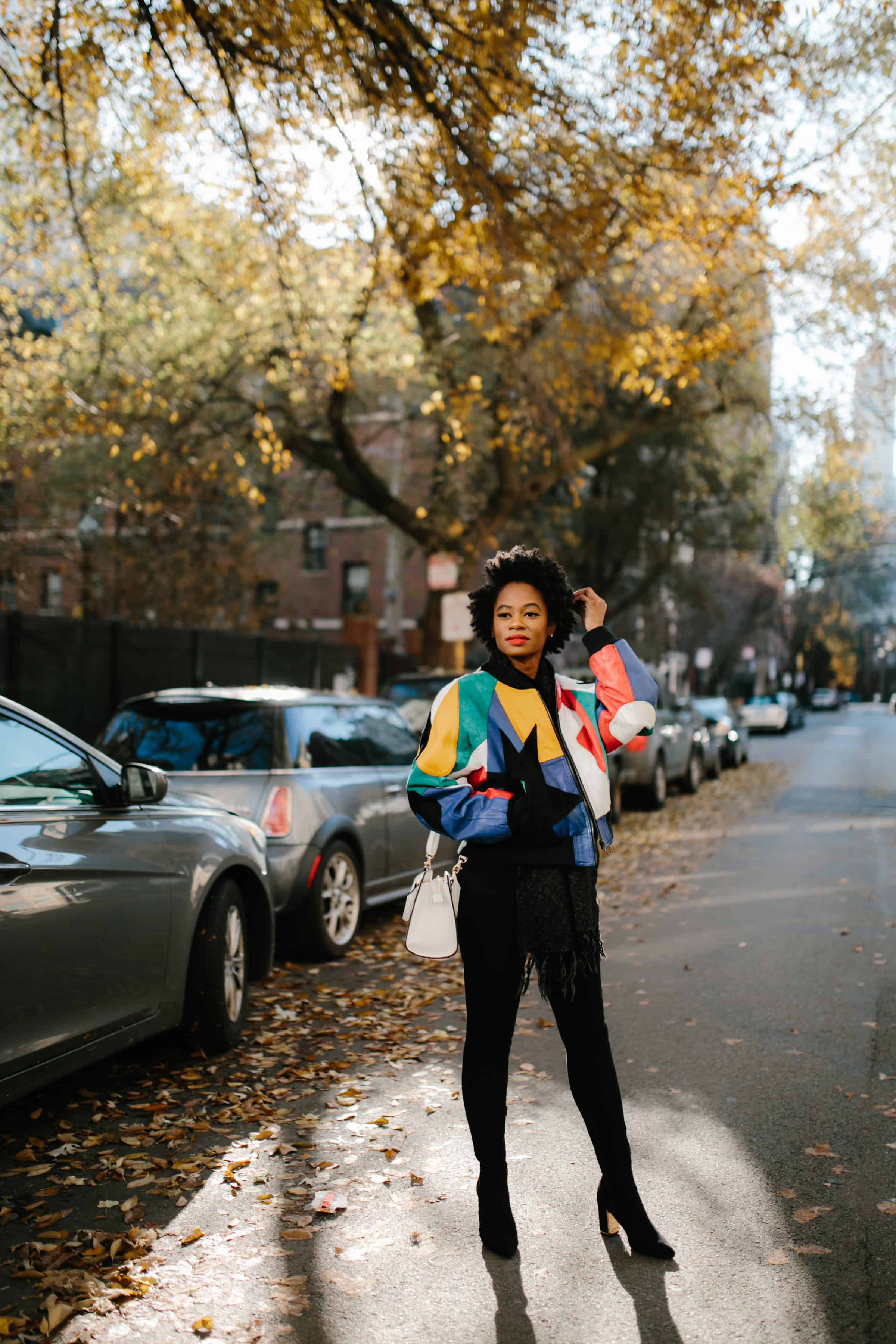 Vintage Multi Colored Leather Jacket 1