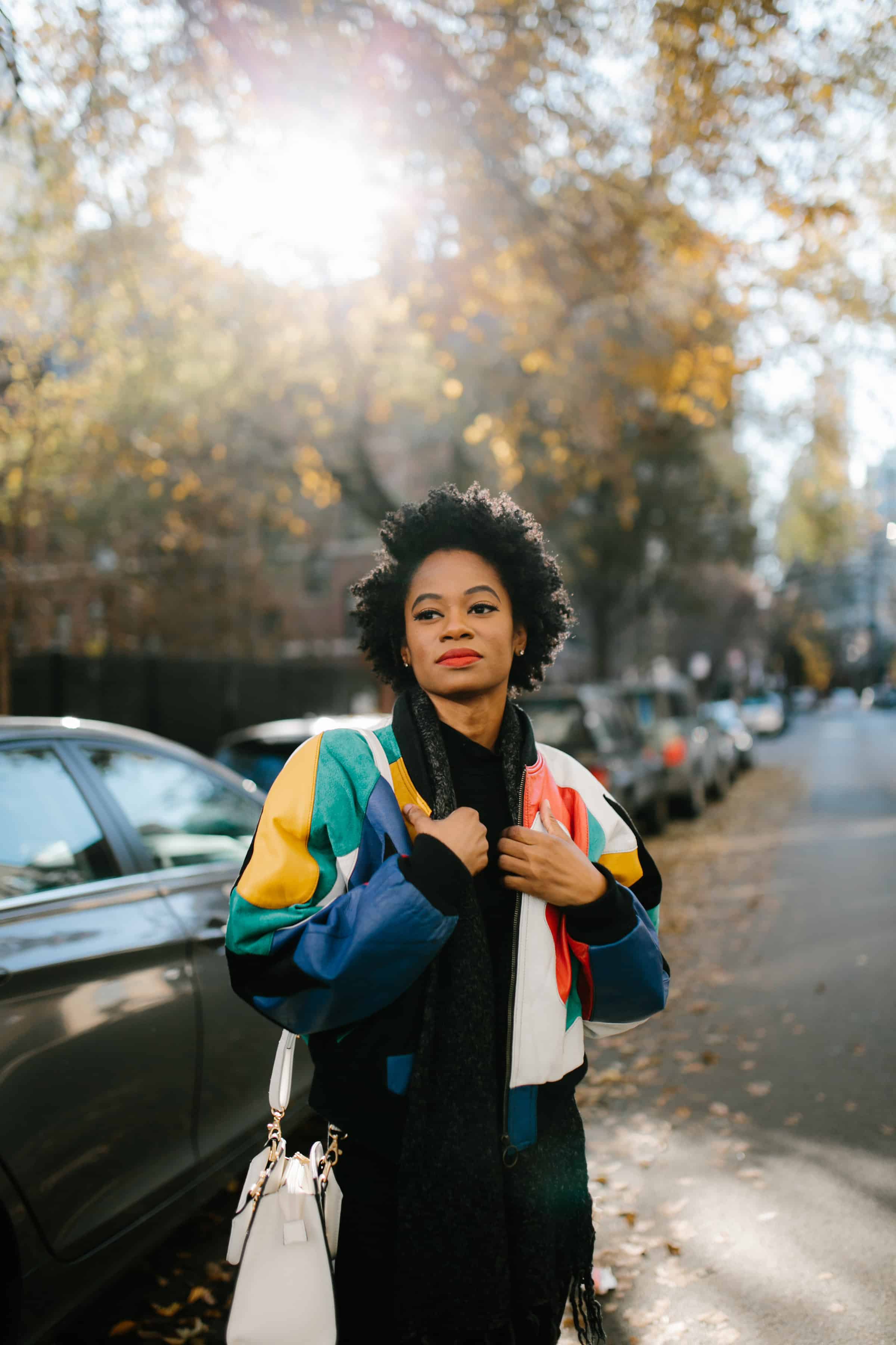 Vintage Multi Colored Leather Jacket 