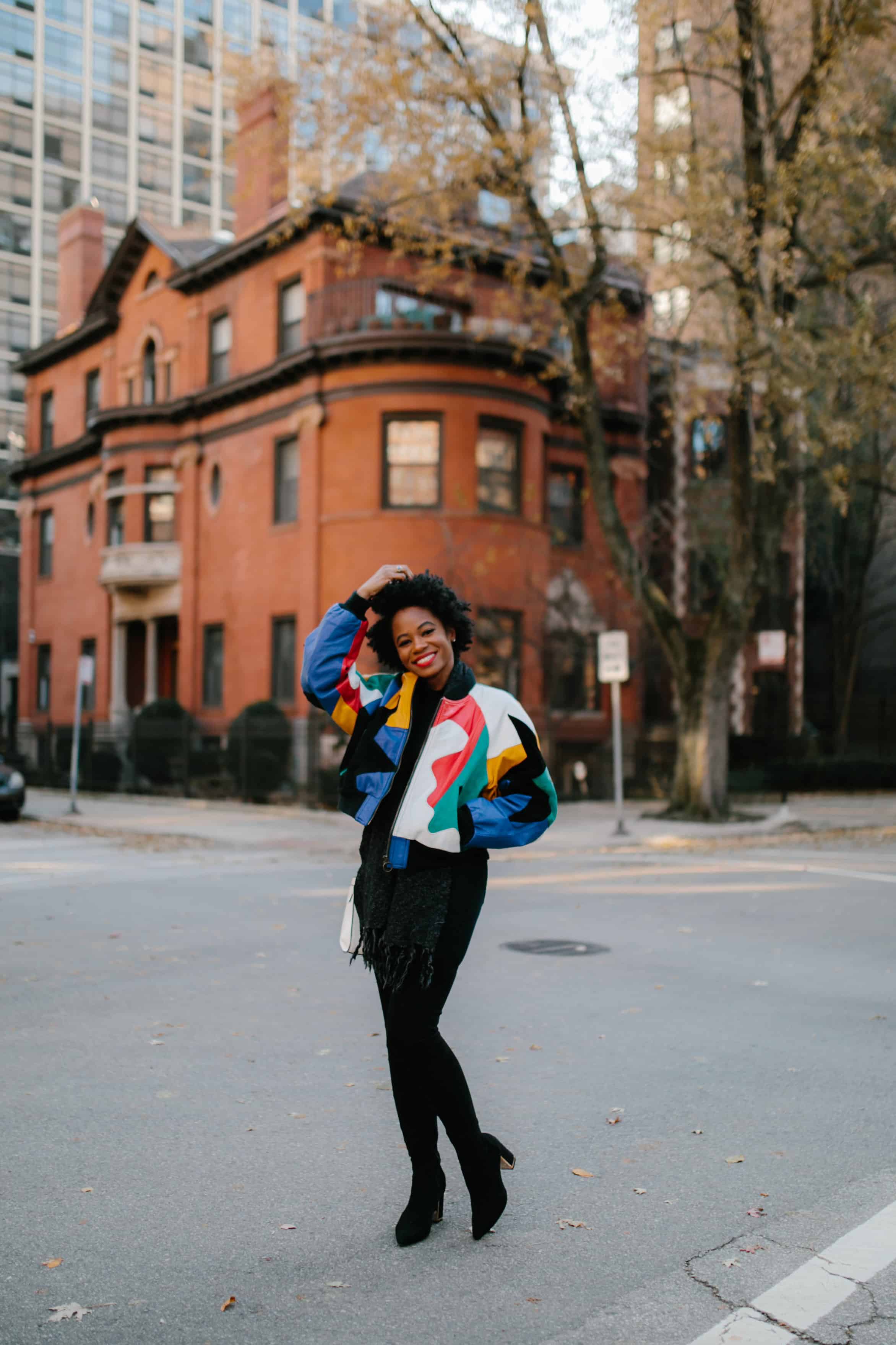 Vintage Multi Colored Leather Jacket 