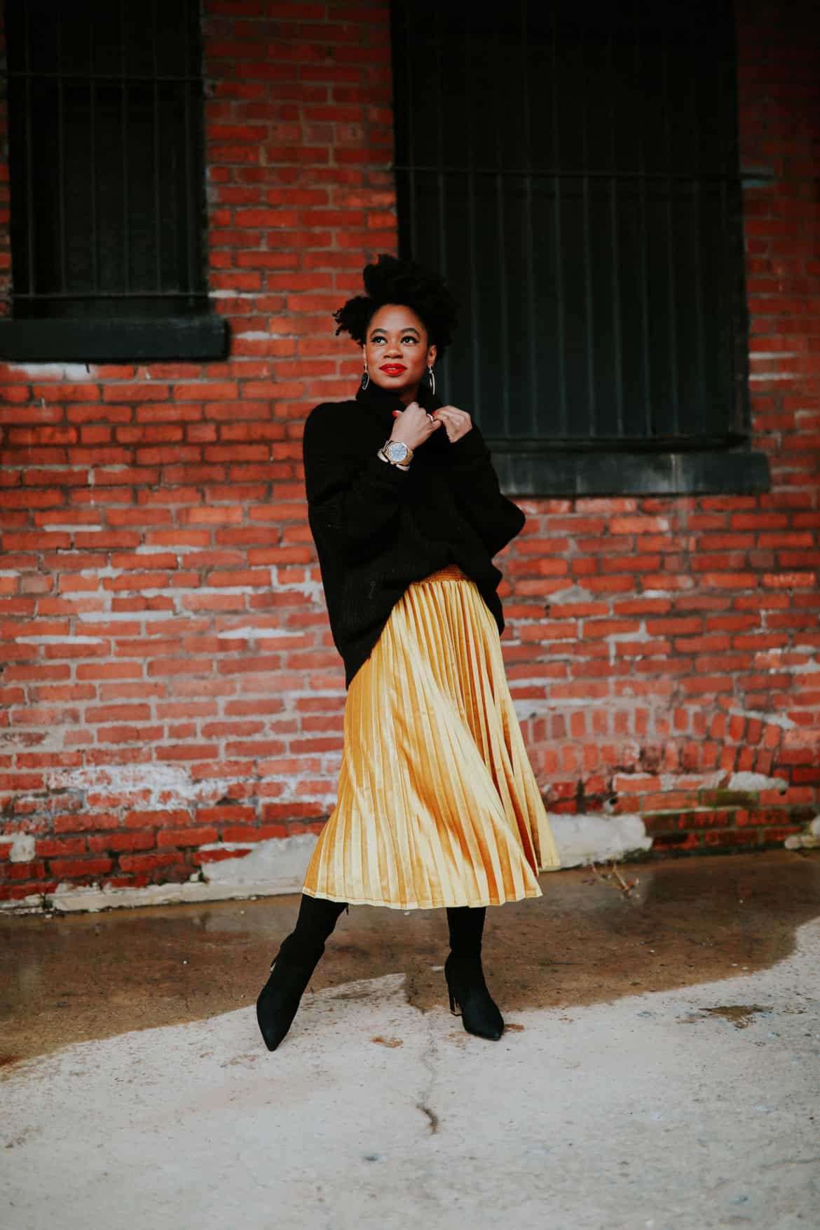 Zara Turtleneck and Target Skirt + Shop Small Saturday