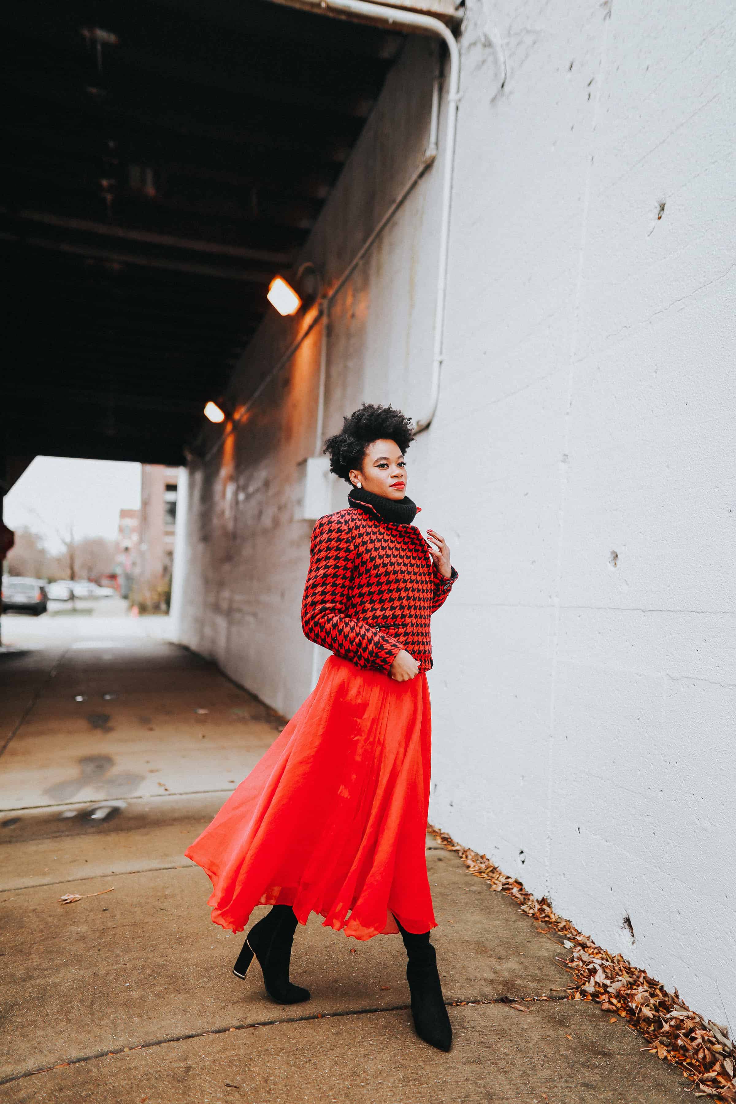 Red Tommy Hilfiger jacket and tulle skirt 2