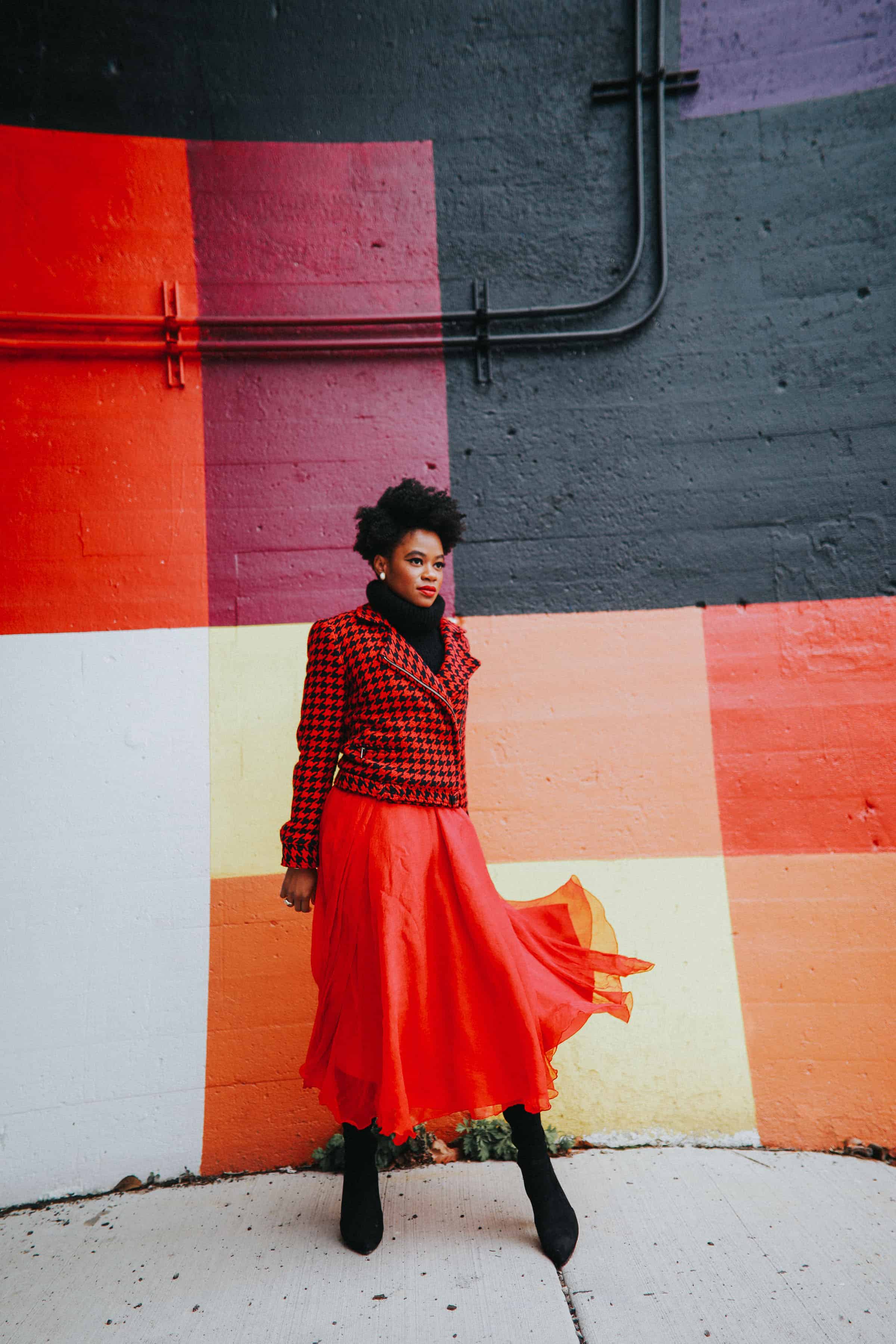 Red Tommy Hilfiger jacket and tulle skirt 3