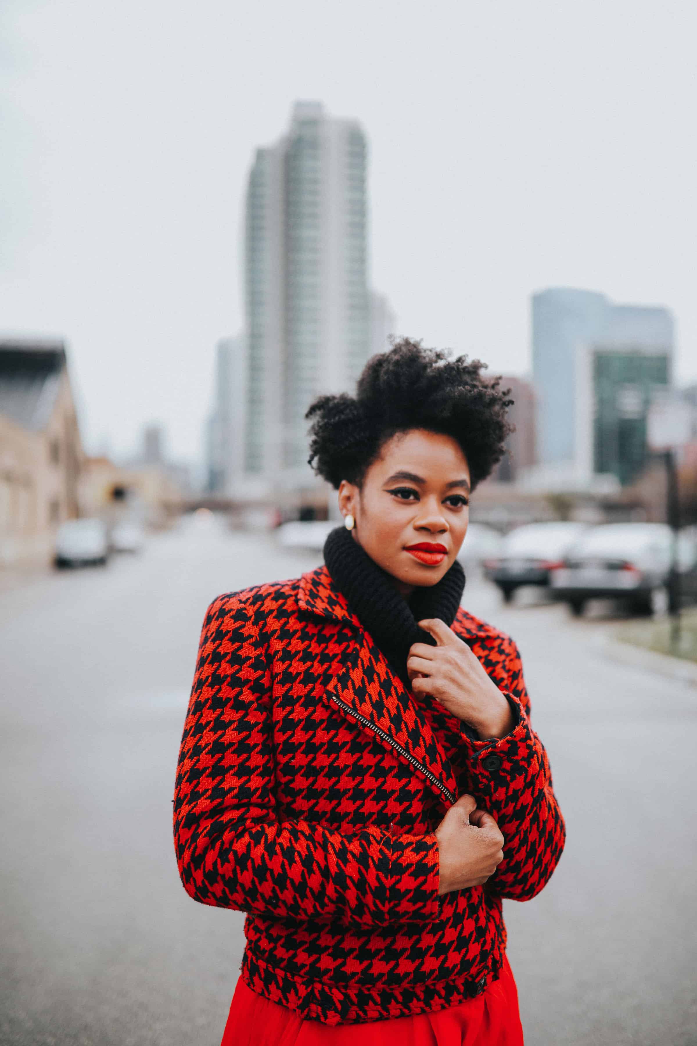 Red Tommy Hilfiger jacket and tulle skirt 8