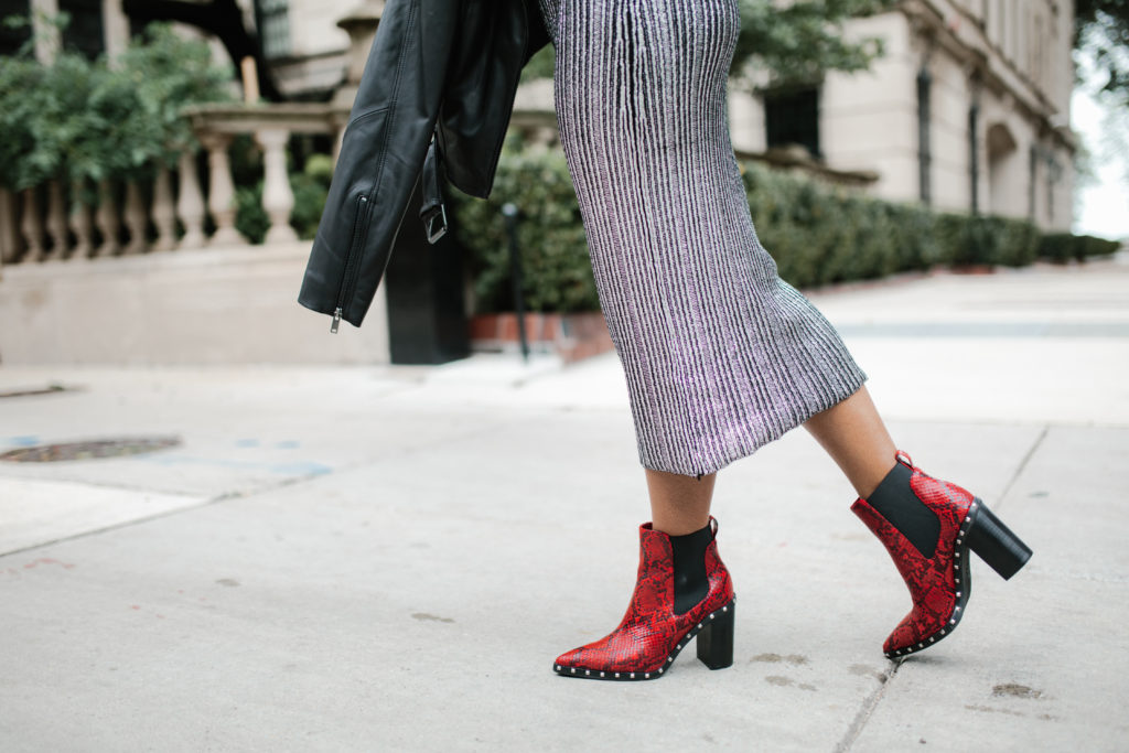 Red Studded Booties